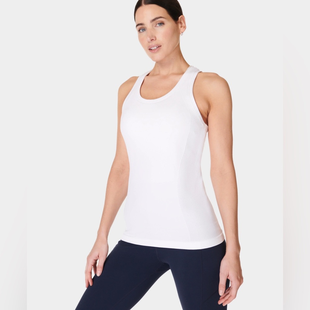 Sweaty Betty Athlete Seamless Workout Tank Top White Size Small